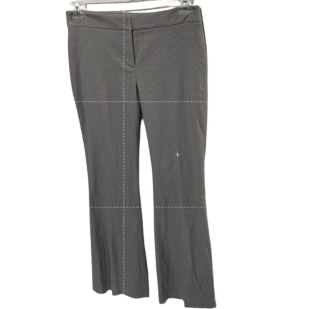 Tahari Women's Mid-Rise Gray Textured Bootcut Trouser Dress Pants Size 6